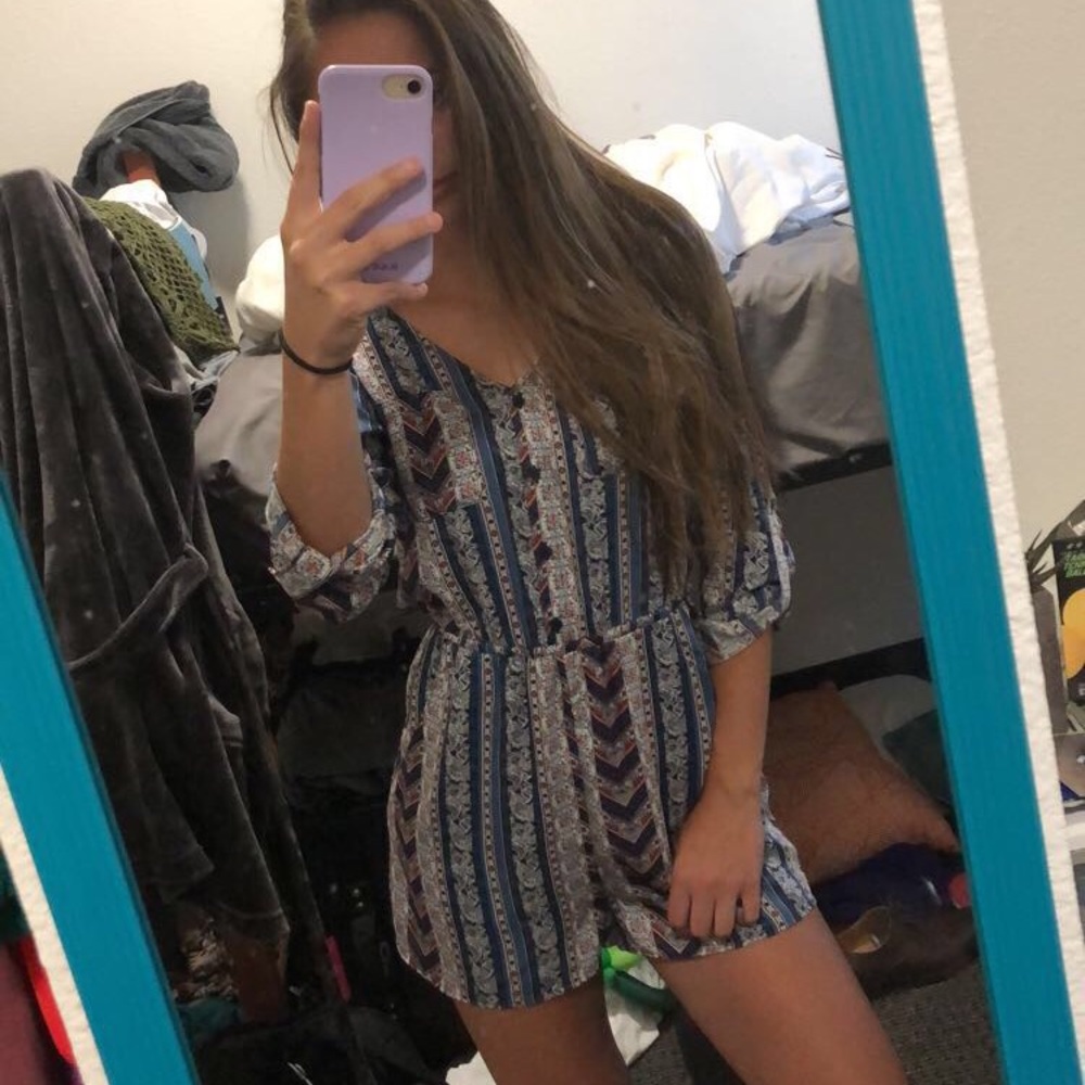 Patterned romper